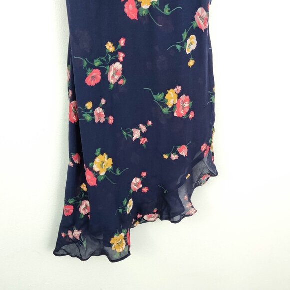 Reformation Adora Dress in Navy Floral 2 - Picture 3 of 9